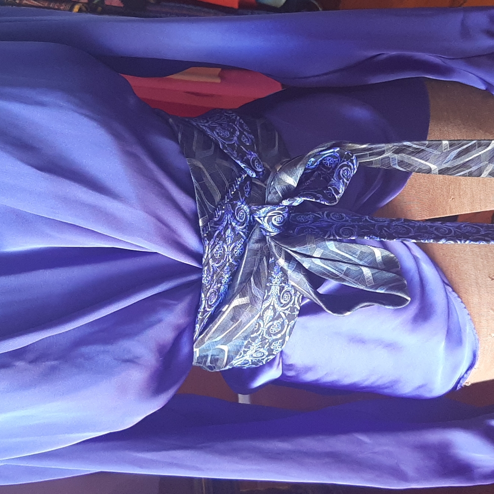 Artist made vintage tie beaded obi belt.